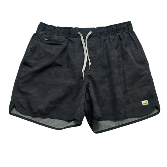 Vuori Shorts Mens Large Black Camo Banks 7” Inseam Performance Stretch Active - Picture 1 of 11
